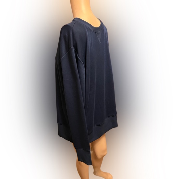 ASICS Women French Terry Sweatshirt.  Size ? Navy NWT - Picture 6 of 8